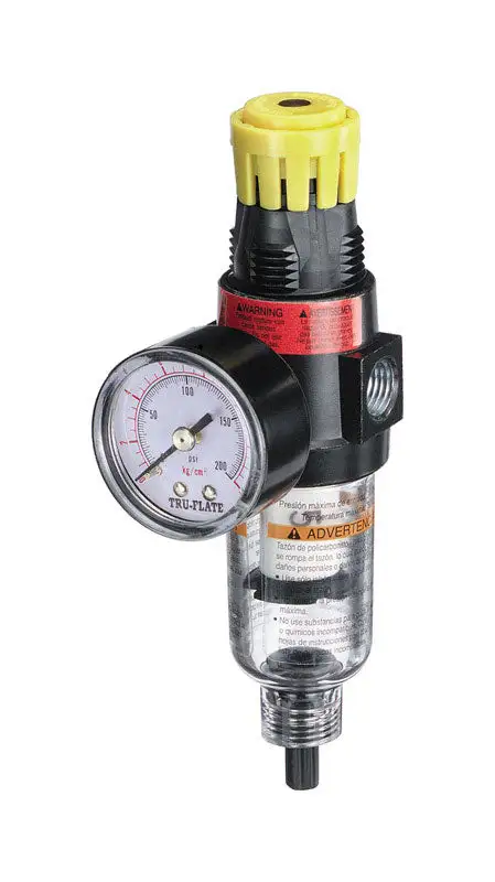 Tru-Flate Plastic Filter and Regulator Gauge 1/4 . NPT 250 psi 1 pc