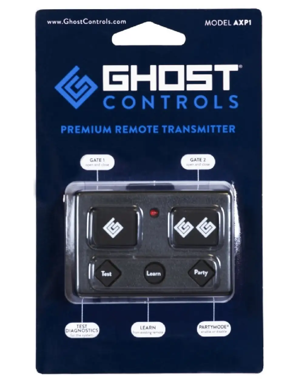 Ghost Controls AXP1 Remote Control Transmitter 100-Feet Convenient and Secure Access