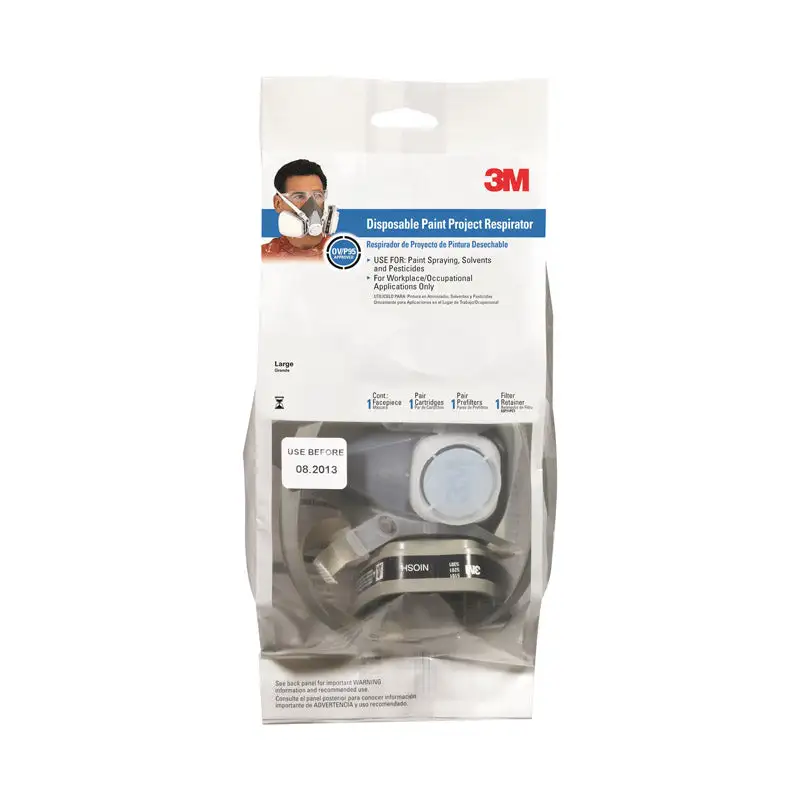 3M P95 Paint Spray and Pesticide Cup Disposable Respirator Gray Large Size
