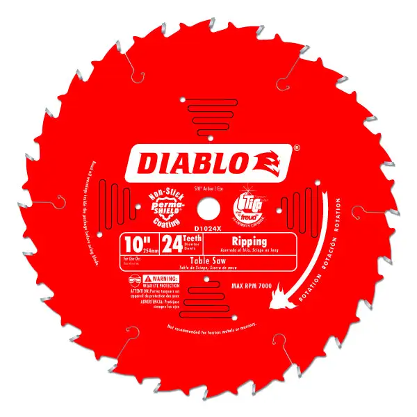 Diablo D1024X Perma Shield Coating Ripping Saw Blade 10 x 24 Tooth