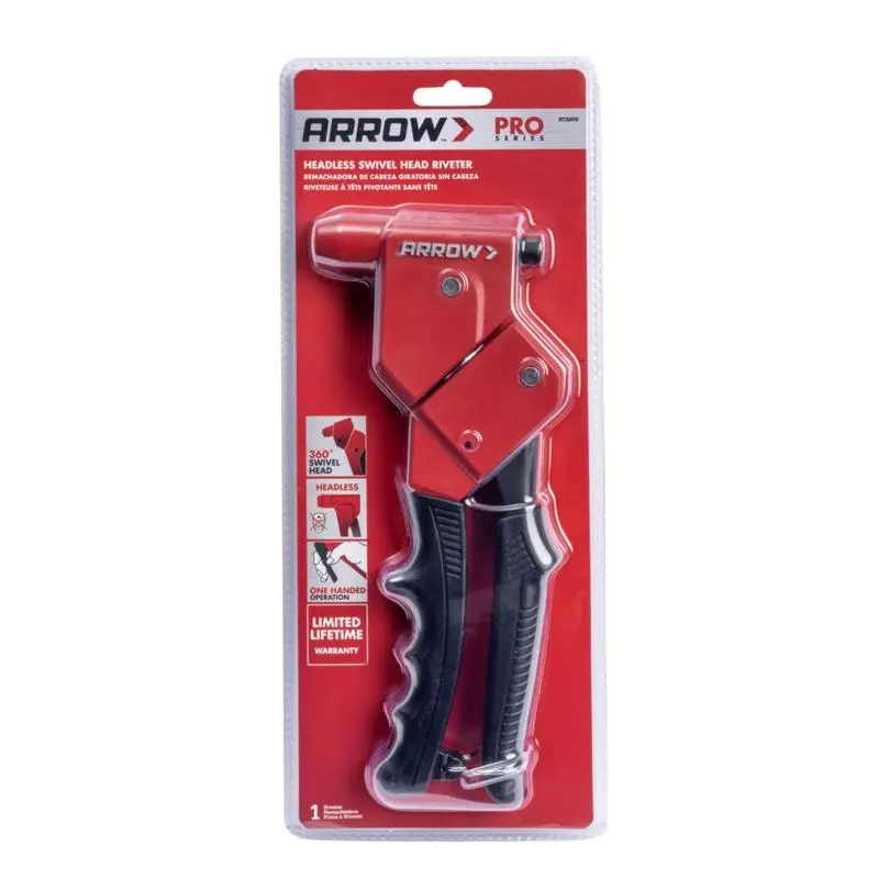 Arrow Metal Headless Rivet Tool Black/Red 1 pc DIY and Metalworking
