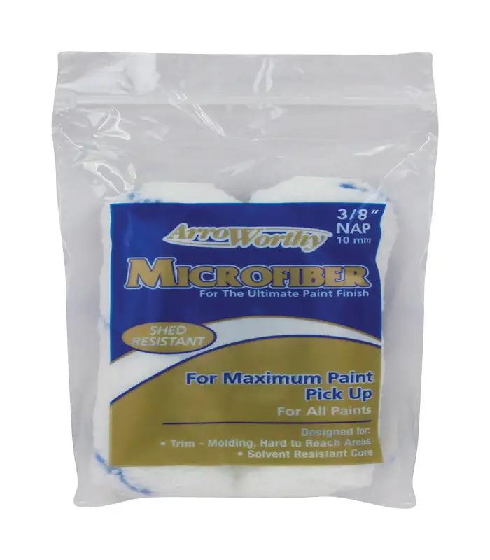 Arroworthy Microfiber 4 . W X 3/8 . S Mini Paint Roller Cover Pack 12