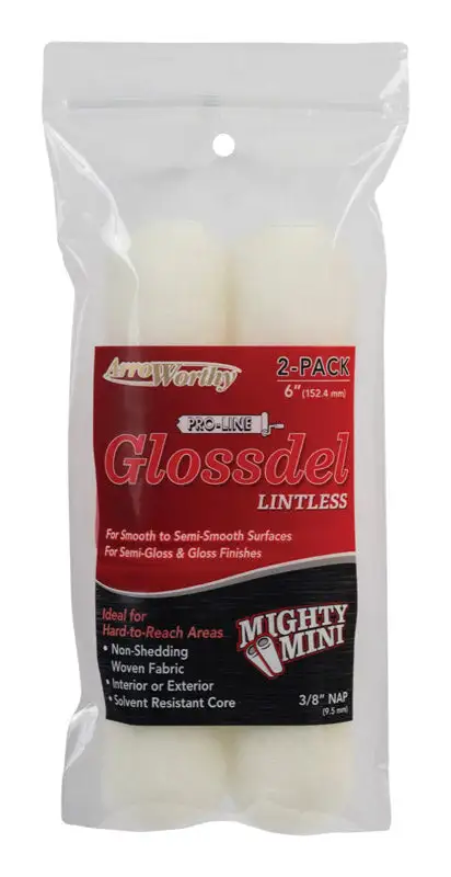 Arroworthy Woven 6.5 . W X 3/8 . S Mini Paint Roller Cover Pack 12