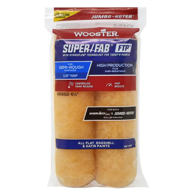 Wooster SUPER/FAB Knit Jumbo-Koter Paint Roller Cover Pack 12 Professional Quality