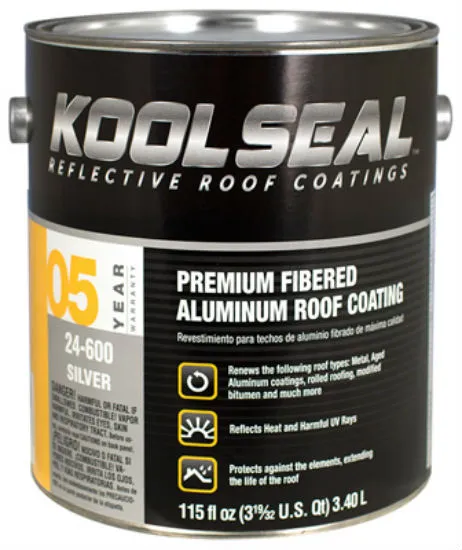 Kool Seal KS0024600-16 Fibered Aluminum Roof Coating 1 Gallon