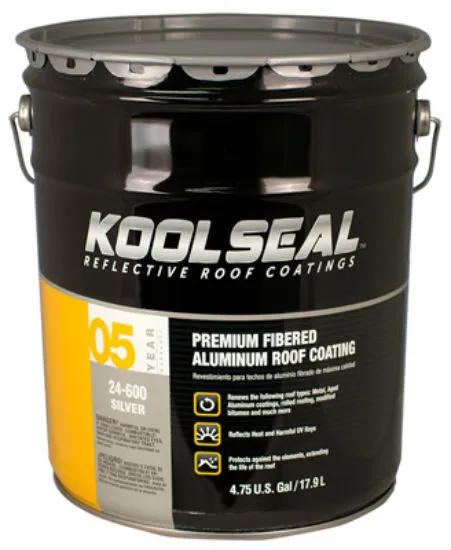 Kool Seal KS0024600-20 Premium Fibered Aluminum Roof Coating 5 Gallon