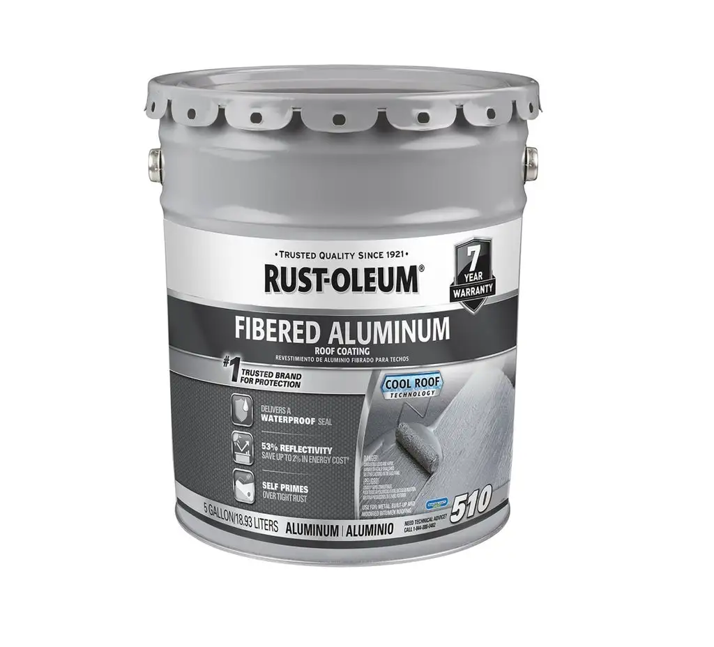 Rust-Oleum 301993 750 Series Elastomeric Roof Coating White 5 Gallon Roof Protection