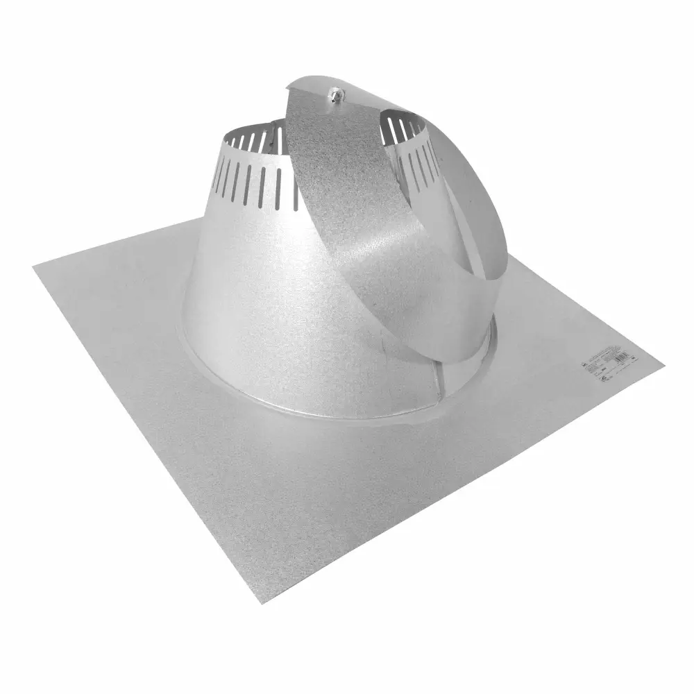 Adjustable Flashing Roof Slope from 0/12 to 6/12, 6'' Chimney