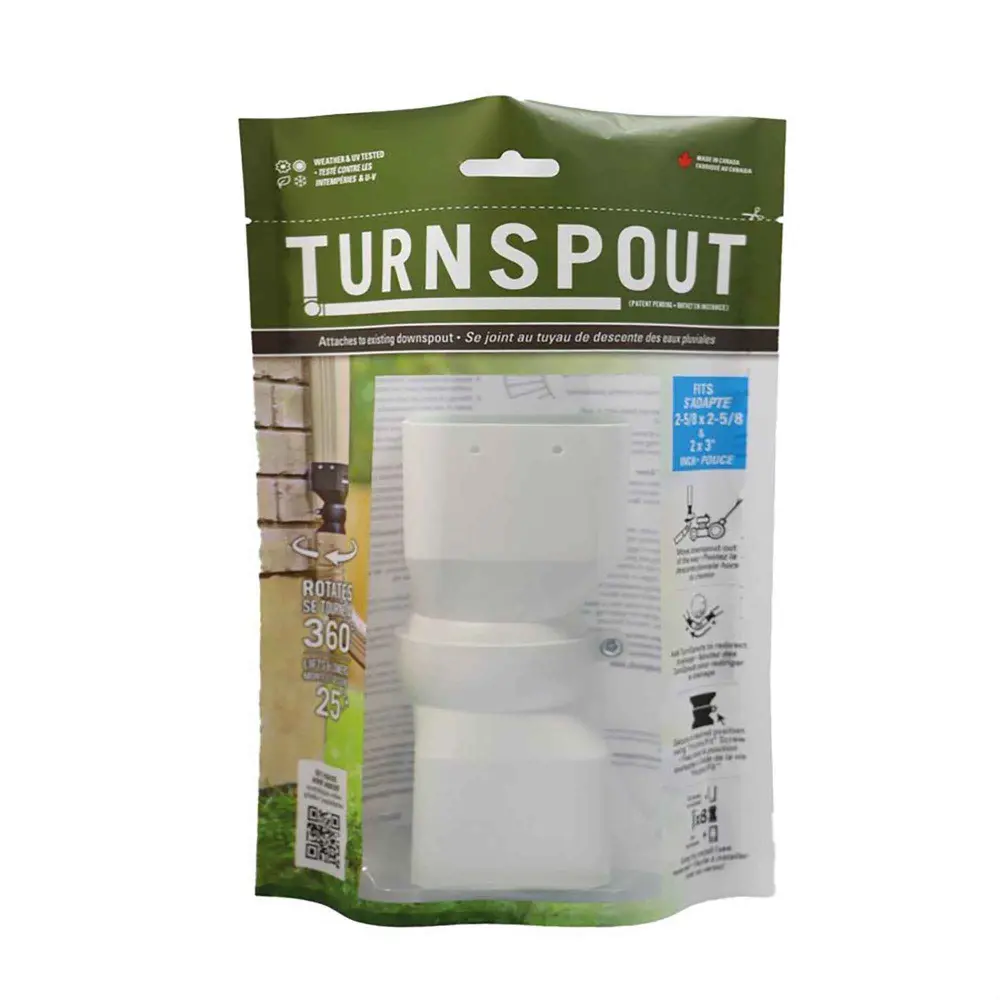 Directional Downspout Connector 2" x 3", Ivory