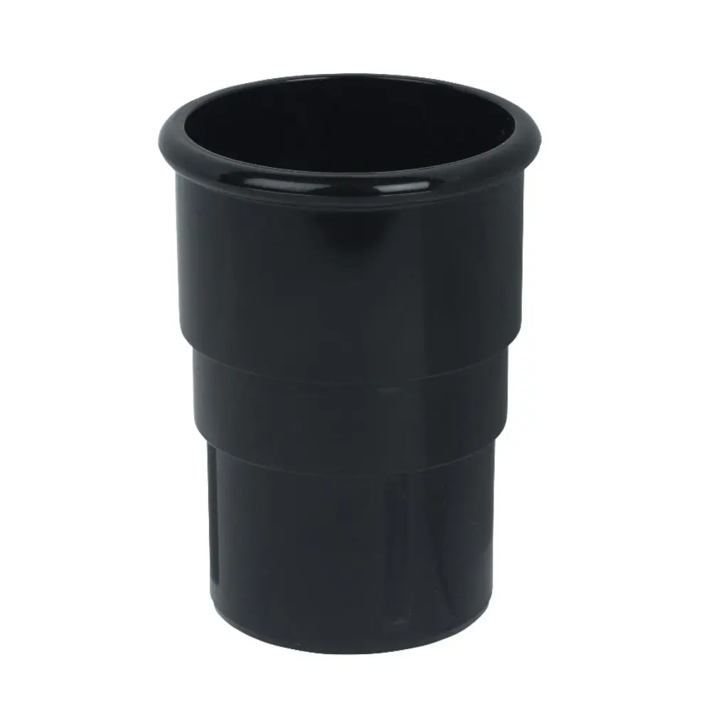 FloPlast Round 50mm Downpipe Connector Jet-black