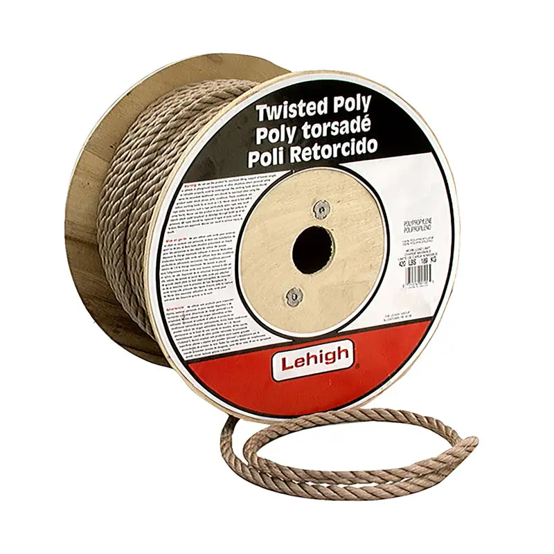 Crawford Holds Knots Well Manila Twisted Polypropylene Rope 5/8 . x 200 ft. Lehigh