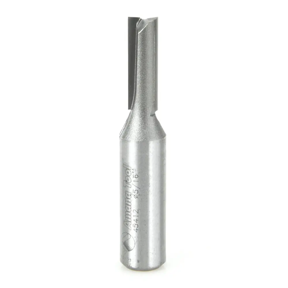 Amana Tool 45412 Carbide Tipped Straight Plunge High Production 5/16 D x 1 CH x 2-3/4 Lengthy x 1/2 Inch SHK Router Bit