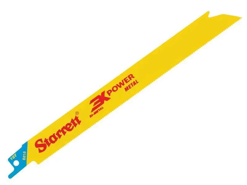 B818-5 Bi-Metal Reciprocating Blade, Alloy Straight 203mm 18 TPI (Pack 5)