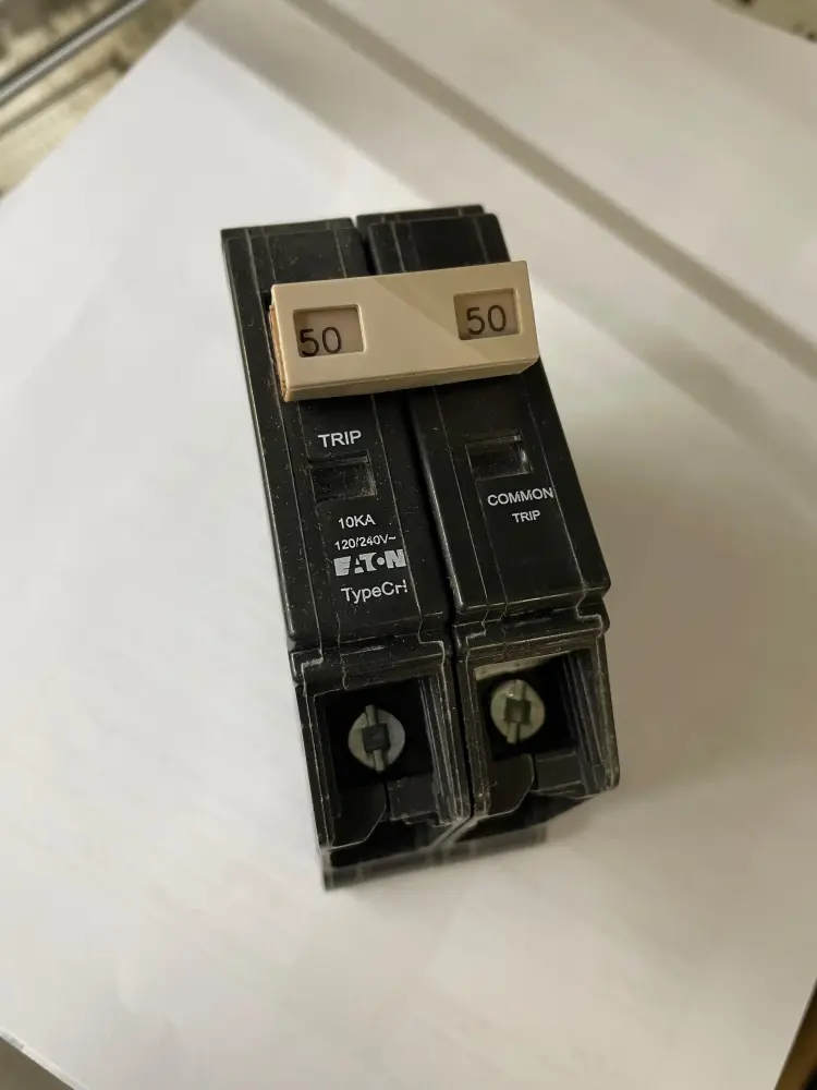 CUTLER HAMMER 2 POLE, 50 AMP CIRCUIT BREAKER
