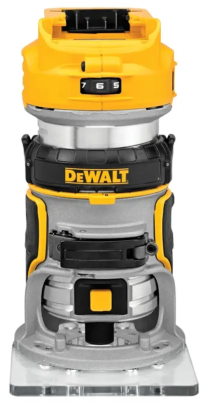 DEWALT DCW600B Router, 20 V, 5 Ah, 25,500 rpm Load, Contains: Fixed Base, Instruction Manual, Router Motor, Wrench