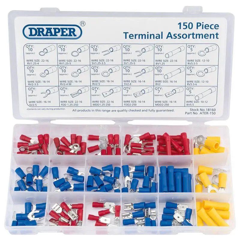 Draper ATER-150 Protected Terminal Assortment (150 Piece) - (18160)