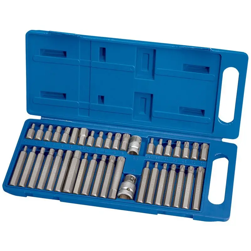 Draper MH40/BMC/B Draper TX-STAR Hex. & Spline Mechanic's Bit Place, 3/8, 1/2" Sq. Dr. (40 Piece) - (33323)