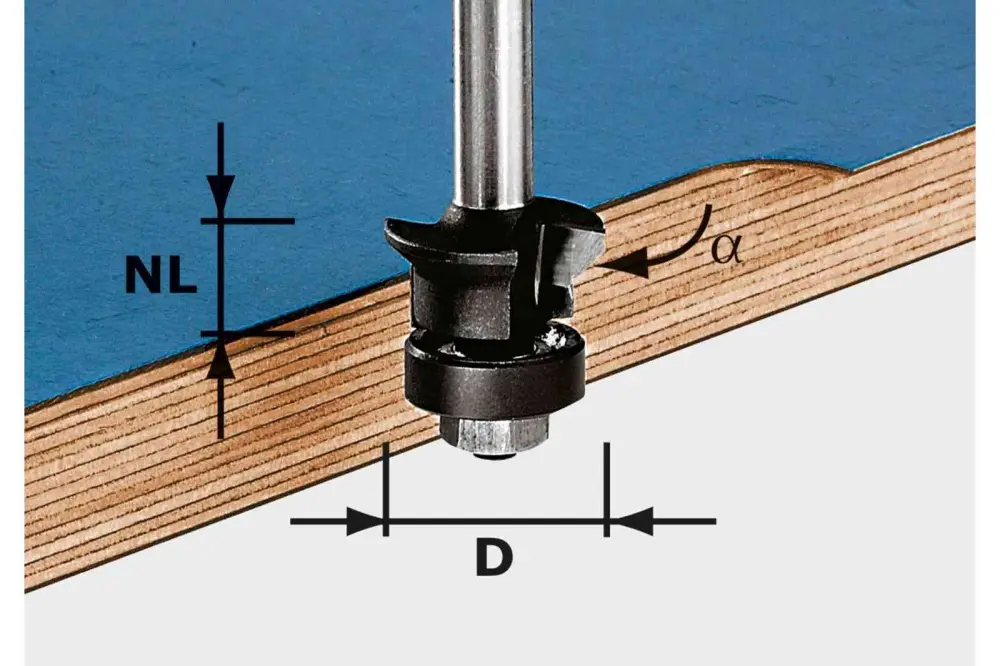 Festool 491026 Chamfer/edge trim bit HW 24mm