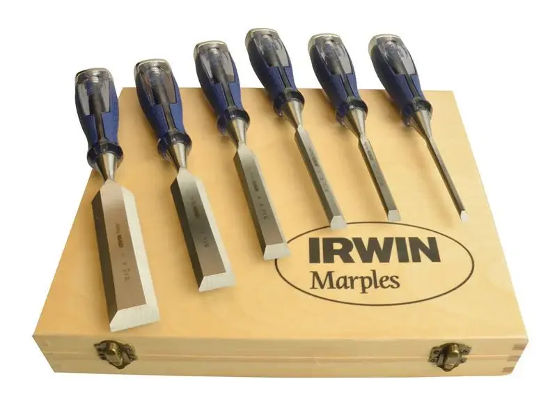 Irwin Marples M750 Splitproof Pro Bevel Edge Chisel Adjust, 6 Piece