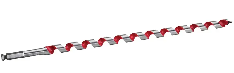 Milwaukee 48-13-5750 Ship Auger Bit, 3/4 Dia, 18 OAL, Spiral Flute, 7/16 Dia Shank, Hex Shank