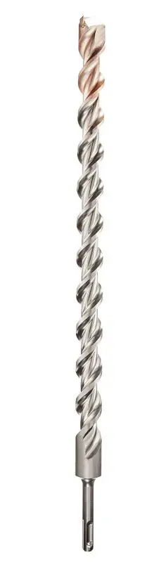 Milwaukee M/2 Series 48-20-7085 2-Cutter Rotary Hammer Drill Bit, 1 Dia, 18 OAL, 4 -Flute, 25/64 Dia Shank