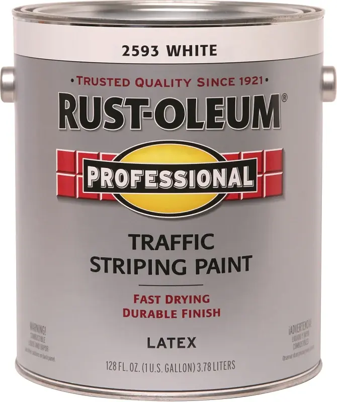 Rust-Oleum 2593402 Striping Paint, Flat, Traffic Pearl, 1 gal, Pail