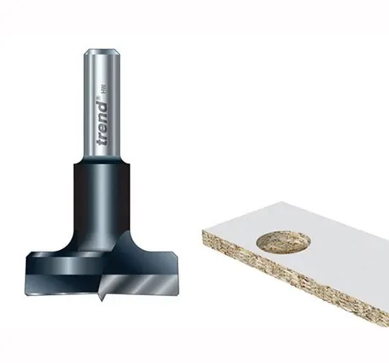 Trend T420/35 x 8mm TCT Hinge Sinking 35mm Diameter - T420 35x8mm TC Routerbit Hinge