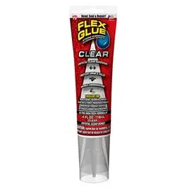 Clear Rubberized Adhesive, Waterproof, 4-oz. - Strong Bonding Glue Flex Glue