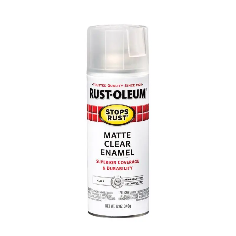 Rust-Oleum Stops Rust Matte Clear Spray Paint 12 oz Pack 6 Invisible Protection