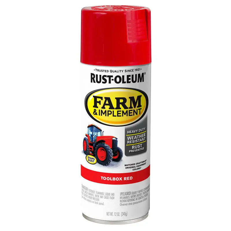 Rust-Oleum Farm & Implement Gloss Toolbox Red Oil-Based Enamel Rust Prevention Paint Pack 6