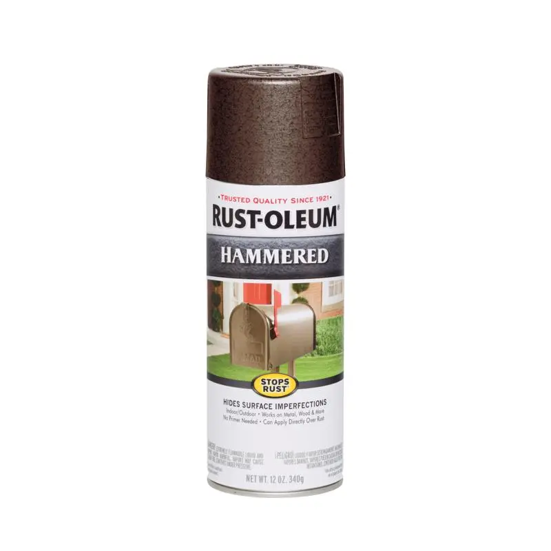 Rust-Oleum Stops Rust Brown Spray Paint 12 oz Pack 6 Metal and Wood