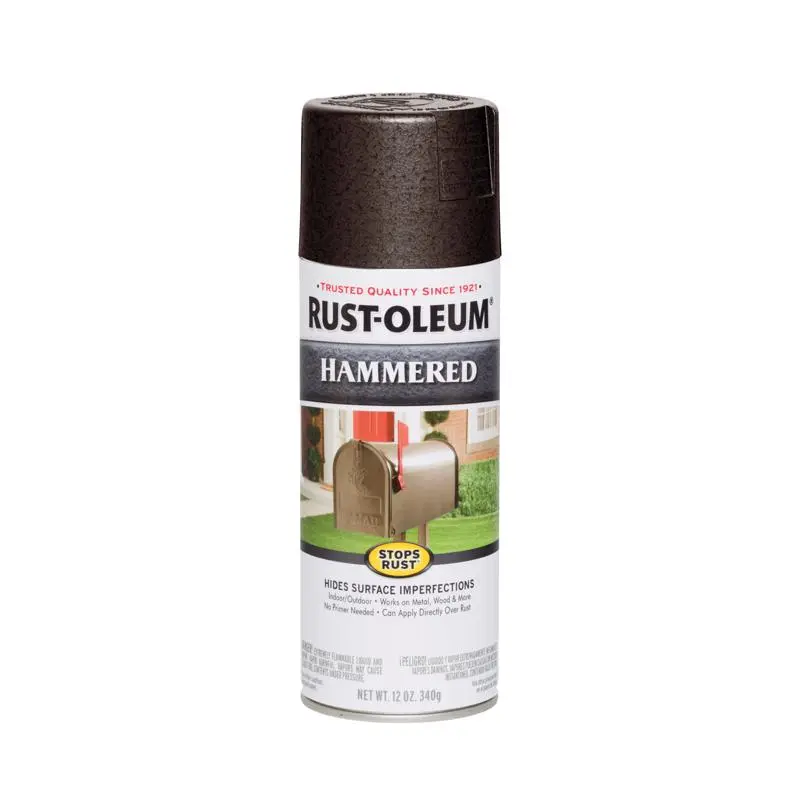Rust-Oleum Stops Rust Gloss Dark Bronze Spray Paint 12 oz Pack 6 Metal and Wood