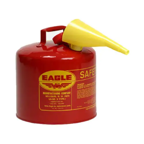 Eagle UI-50-FS Type I Safety Can F-15 Funnel 5 Gallon Red