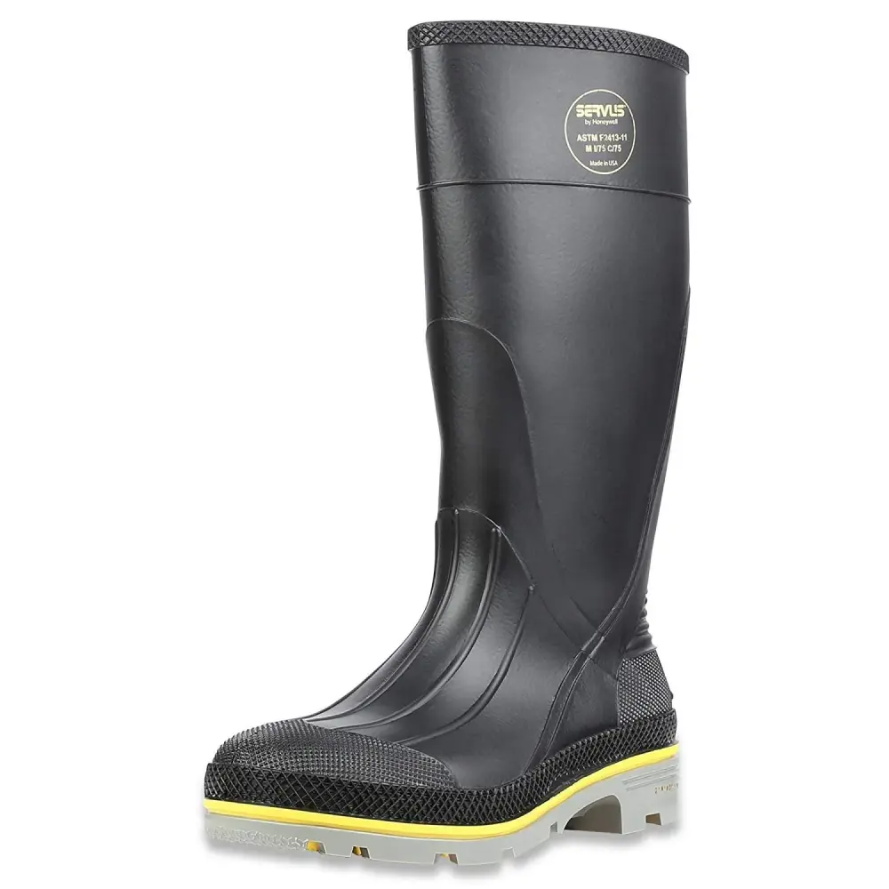 Honeywell HON75109-11 Servus Size 11 XTP Midnight 15'' PVC Knee Boots TDT Dual Compound Yellow and Gray Outsole, Steel Toe...