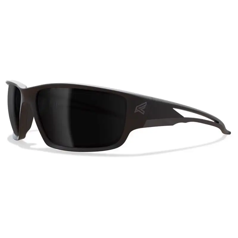 Edge Eyewear Kazbek Polarized Safety Glasses Smoke Lens Black Frame