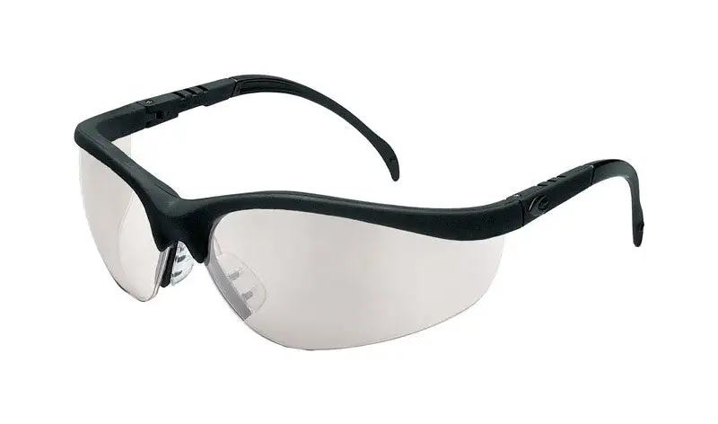 MCR Safety Klondike Safety Glasses Clear Lens Black Frame Pack 12 Safety Works