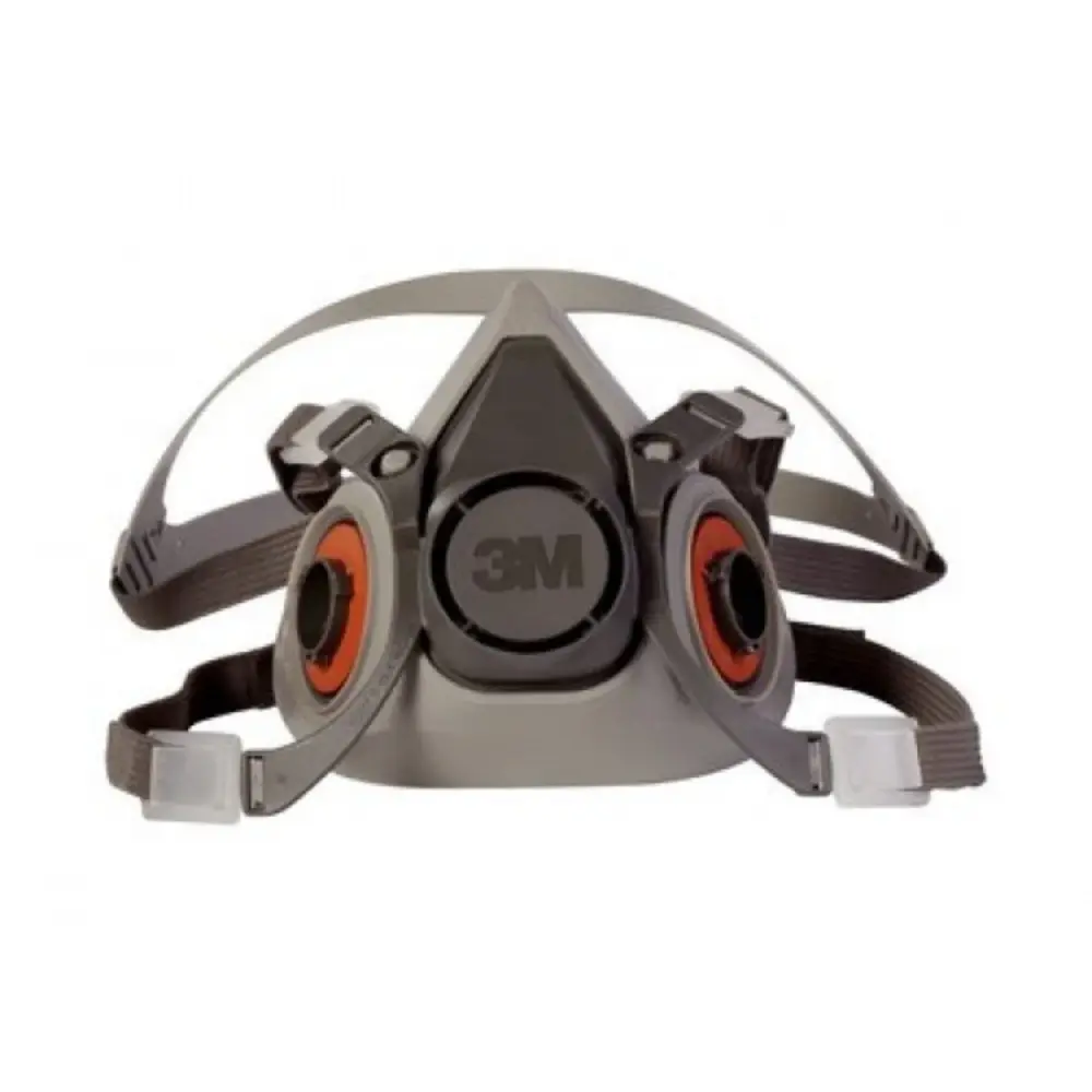 3M™ Half Facepiece Repeat-use Respirator 6200 - 6000 Series, Medium, Resist Gases, Vapors, Particulates, Adjustable Strap