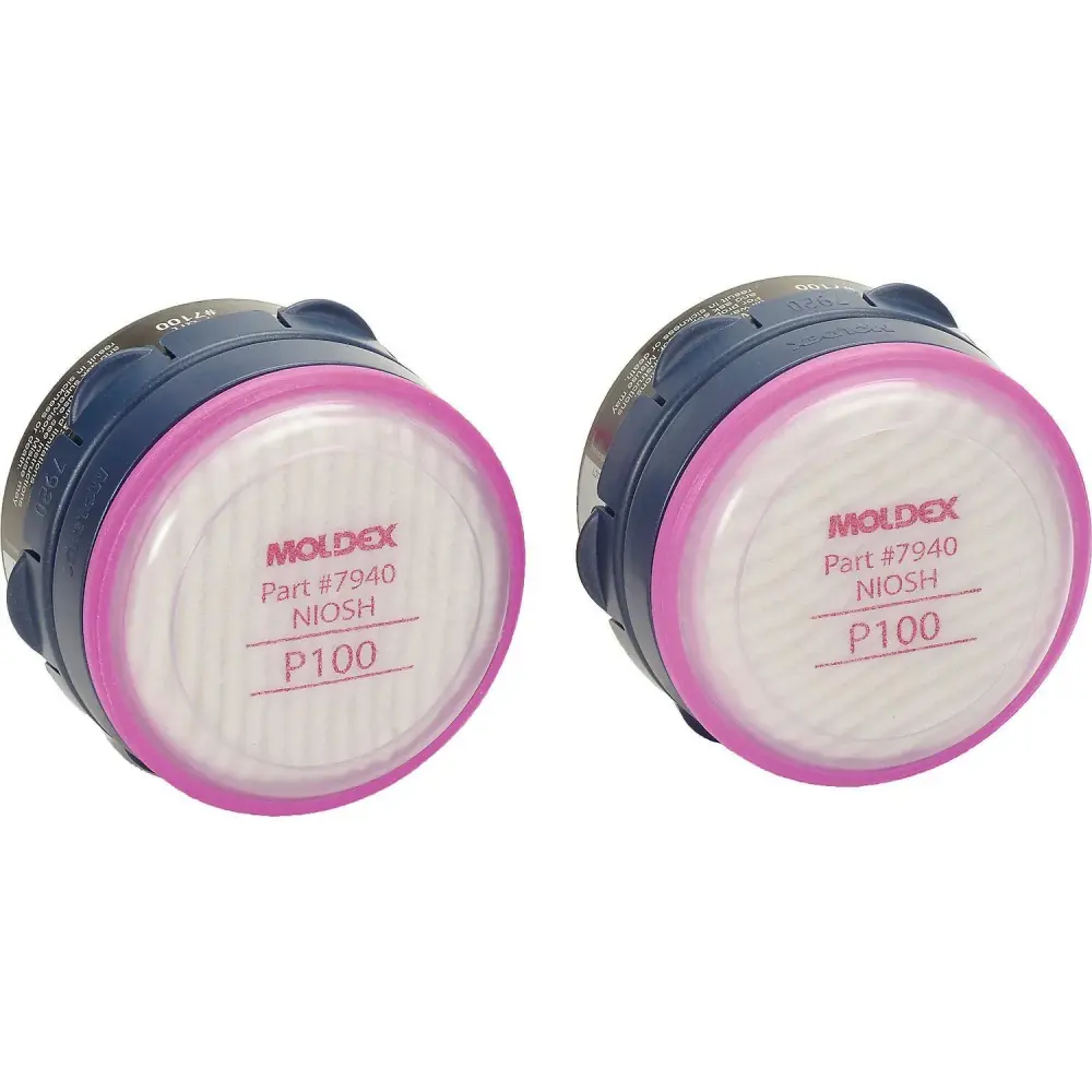 Moldex 7140 Pesticide-free Vapor/P100 7000/9000 Series Combo Stacked Cartridge/Filter, 1 Pair