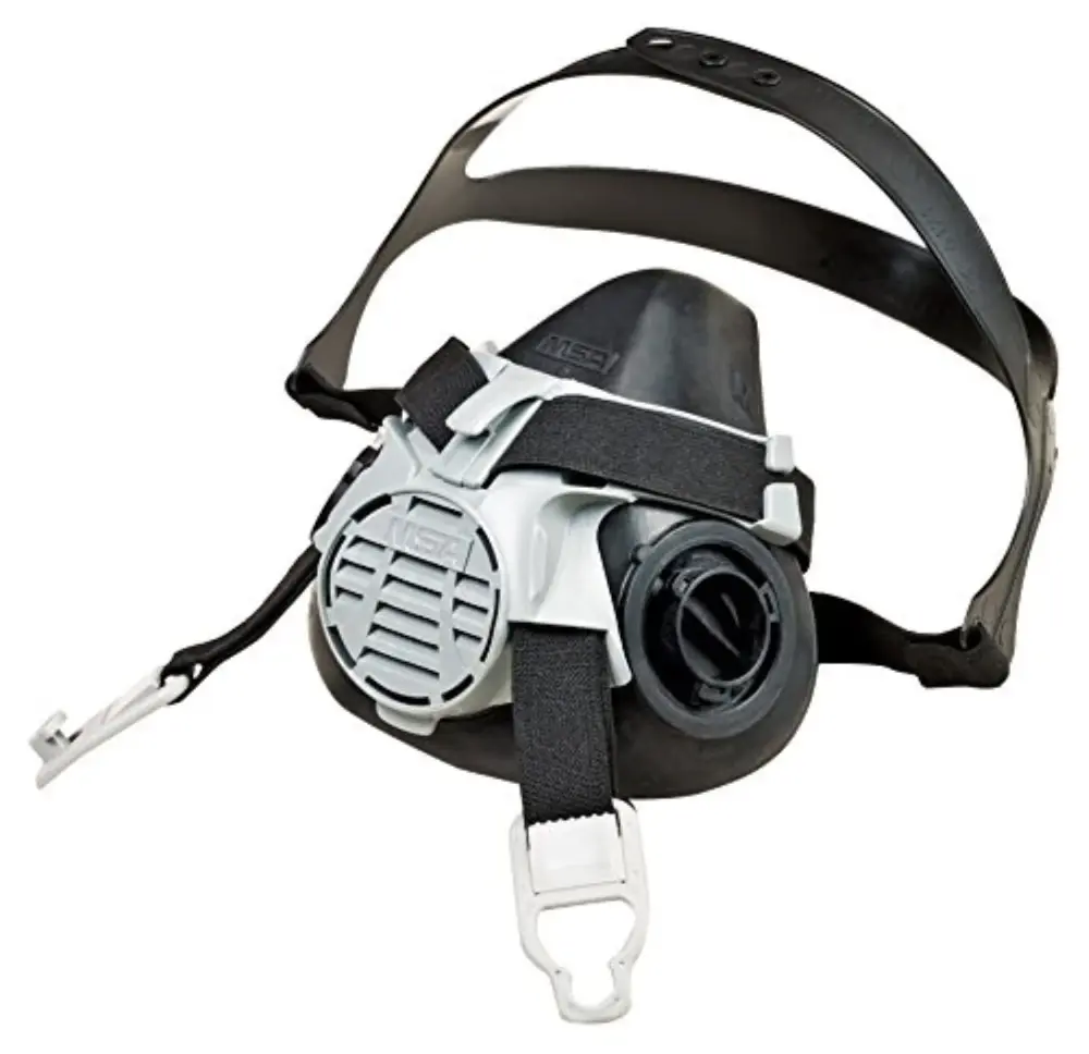 MSA 10102184 Advantage 420 Twin-Port Half Mask Respirator, Roomy, Black/Grey