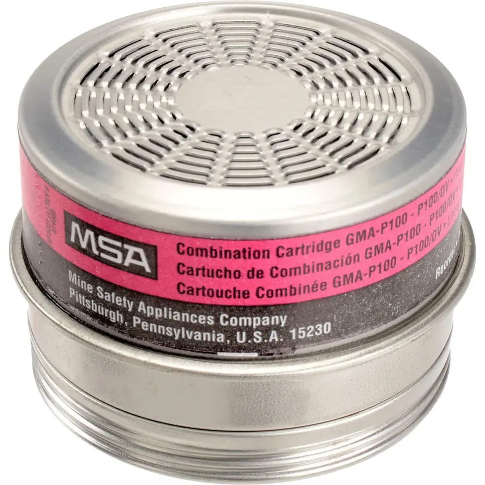 MSA 815178 Comfo® Respirator Cartridge, Green Vapors, GMA, P100