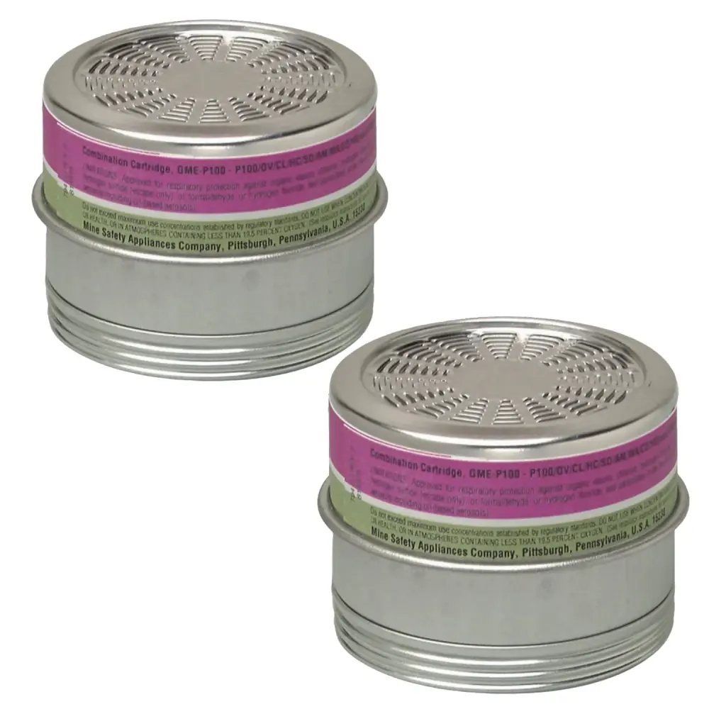 MSA 815182 Comfo Respirator Cartridge, OV, CL, SD, HC, HS, AM, MA, FM, HF, P100