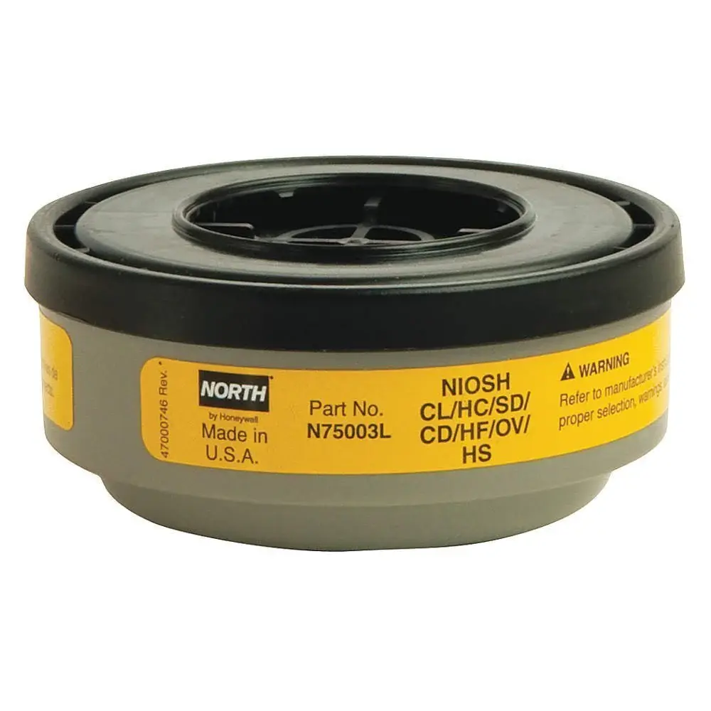 North Honeywell Respirator Cartridge, Canary, Pr (N75003L)