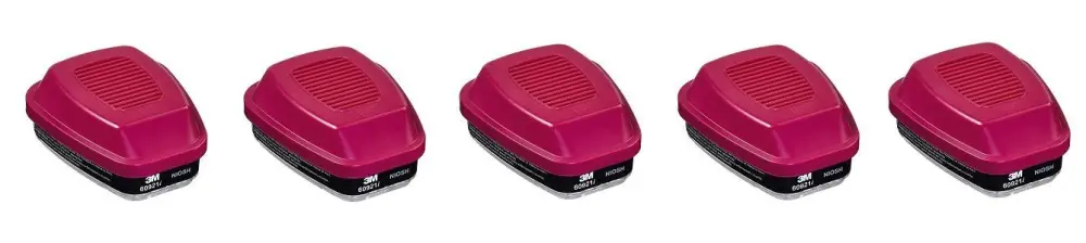 3M Organic Vapor Cartridge/Filter 60921, P100 Respiratory Protection (Pack 2) (5-(Pack))