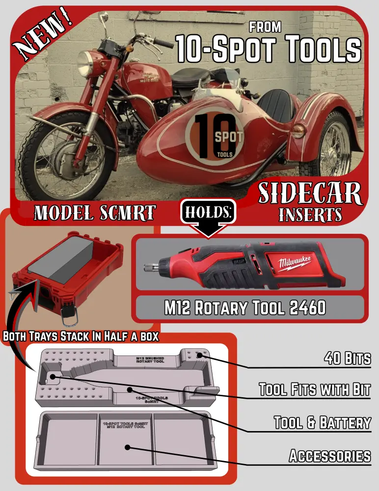 Packout SideCar Insert M12 Rotary Tool (ScMRT)
