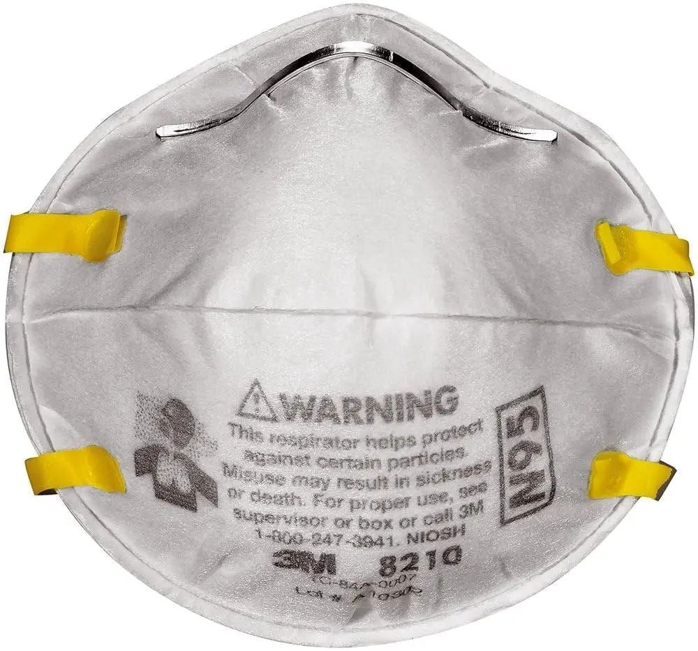 3M Personal Protective Equipment Particulate Respirator 8210 + N95 + Smoke + Dust + Grinding + Sanding + Sawing + Sweeping...