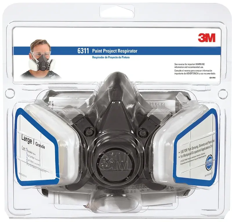3M TEKK Protection 6311PA1-/R6311 Valved Paint Respirator, L Mask, P95 Filter Class, 95 % Filter Efficiency