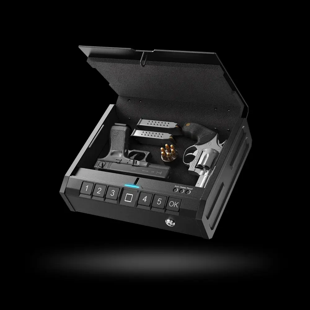 Keyless Entry Refurbished - ONNAIS Iron Se Gun Harmless Secure Box Fingerprint Keypad & Key Access