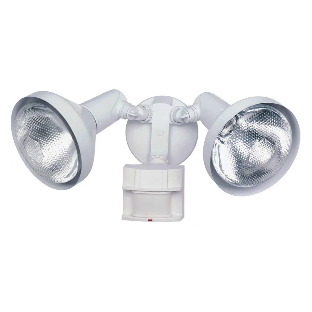 Metal and Plastic Outdoor Security Light 180° Motion Sensor, White