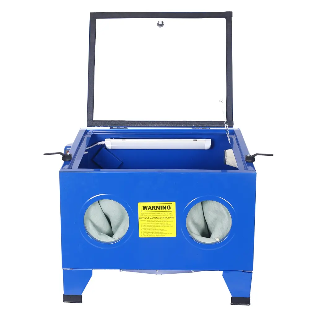 Bench Top Portable Sand Blaster Cabinet Kit 25 Gallon Heavy Duty Sandblasting g-h