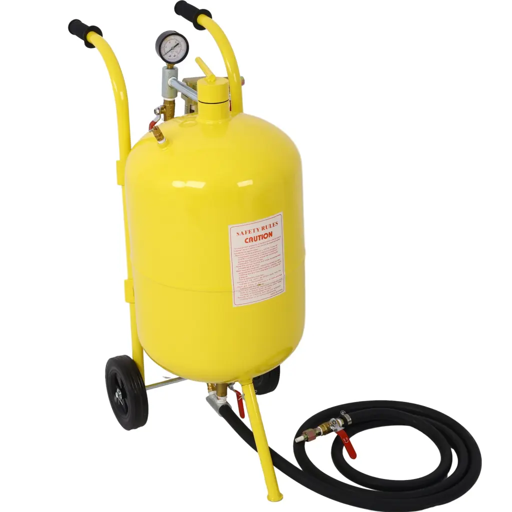 10 Gallon Pot Sandblaster 125 PSI Pressure Sand Blasting Complete Kit g-h